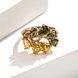 Wholesale Cheap Copper drop shaped yellow green inlaid ring from china GPR088 3 small