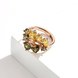 Wholesale Cheap Copper drop shaped yellow green inlaid ring from china GPR088 4 small