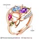 Wholesale Cheap Fashion copper four-color inlaid Butterfly Ring from china GPR089 4 small