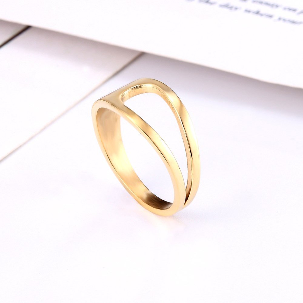 Wholesale Cheap Titanium steel ring small Hollow out ring Retro simplicity European and American GPR095 0