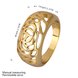 Wholesale Bohemia  style Women's Fashion Romantic Gold Flower Rings Hollowed Round Engagement Finger Ring Wedding Bands Vintage Jewelry TGGPR031 1 small
