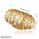 Wholesale Trendy 24K Gold Geometric White Rhinestone Ring  Hollow Ethnic Wedding Ring Vintage Jewelry TGGPR078 0 small