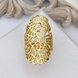 Wholesale Trendy 24K Gold Geometric White Rhinestone Ring  Hollow Ethnic Wedding Ring Vintage Jewelry TGGPR078 1 small