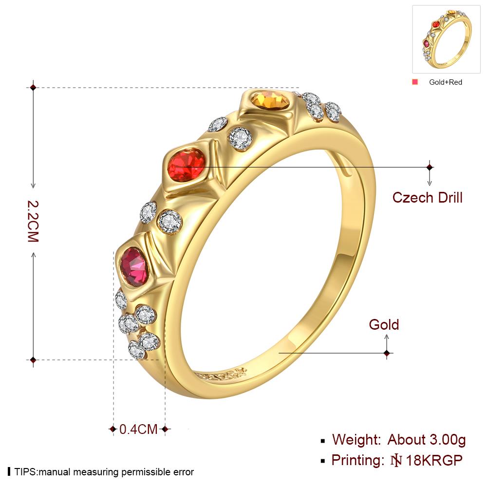 Wholesale Luxury multicolor  CZ Rose Gold Rings for Women Lovers Gift  Rings for Wedding Party TGGPR109 3