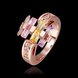 Wholesale Luxury multicolor Romantic Rose Gold CZ Ring  for Women Lovers Gift  Wedding Party jewelry  TGGPR136 0 small
