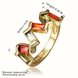 Wholesale New Trendy creative jewelry  Romantic 24K Gold Plant red CZ Ring TGGPR152 0 small