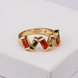 Wholesale New Trendy creative jewelry  Romantic 24K Gold Plant red CZ Ring TGGPR152 2 small