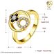 Wholesale Trendy 24K Gold Plant White Rhinestone Ring For Women  Party Wedding Jewelry Drop Shipping TGGPR051 3 small