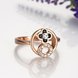 Wholesale Trendy Rose Gold Plant White Rhinestone Ring For Women Party Wedding Jewelry Drop Shipping TGGPR058 1 small