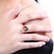 Wholesale Trendy Rose Gold Plant White Rhinestone Ring For Women Party Wedding Jewelry Drop Shipping TGGPR058 3 small