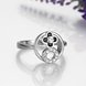 Wholesale Trendy Platinum Plant White Rhinestone Ring For Women Party Wedding Jewelry Drop Shipping TGGPR065 3 small