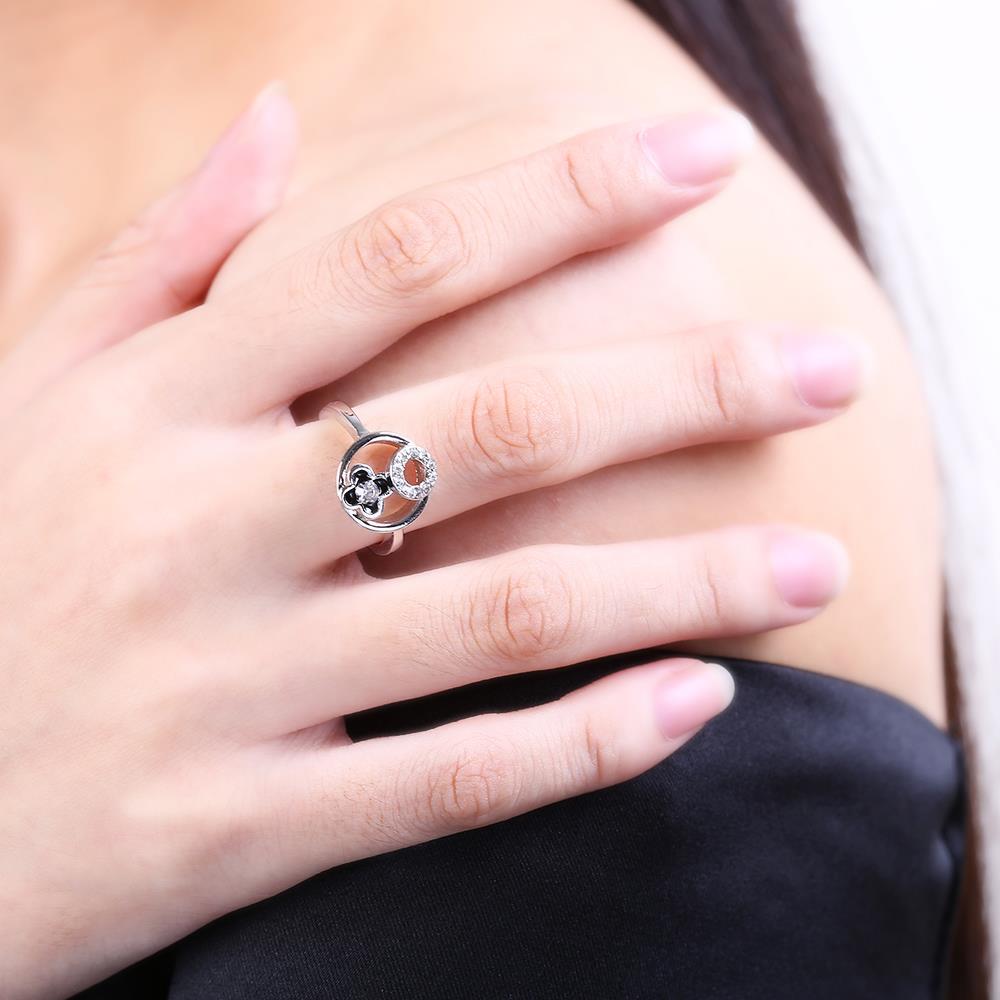 Wholesale Trendy Platinum Plant White Rhinestone Ring For Women Party Wedding Jewelry Drop Shipping TGGPR065 5