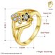 Wholesale Hot Trendy Wedding jewelry Romantic 24K Gold Geometric White Rhinestone Ring TGGPR072 1 small