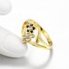 Wholesale Hot Trendy Wedding jewelry Romantic 24K Gold Geometric White Rhinestone Ring TGGPR072 3 small