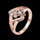 Wholesale Hot Trendy Wedding jewelry Romantic Rose Gold Geometric White Rhinestone Ring TGGPR079 0 small