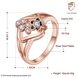 Wholesale Hot Trendy Wedding jewelry Romantic Rose Gold Geometric White Rhinestone Ring TGGPR079 1 small