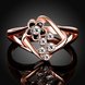 Wholesale Hot Trendy Wedding jewelry Romantic Rose Gold Geometric White Rhinestone Ring TGGPR079 2 small