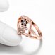 Wholesale Hot Trendy Wedding jewelry Romantic Rose Gold Geometric White Rhinestone Ring TGGPR079 3 small