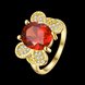 Wholesale Classic 24K Gold Insect butterfly CZ Ring Luxury big red diamond Fine Wedding Anniversary Party for Girlfriend&Wife Gift TGGPR127 0 small