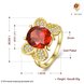 Wholesale Classic 24K Gold Insect butterfly CZ Ring Luxury big red diamond Fine Wedding Anniversary Party for Girlfriend&Wife Gift TGGPR127 1 small