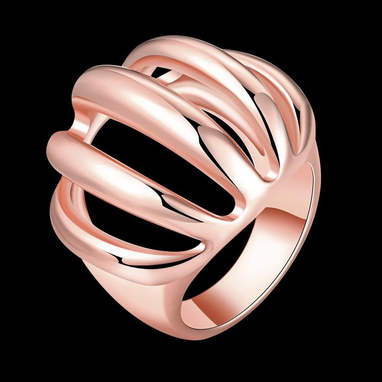 Wholesale Hot sale jewelry form China Trendy Rose Gold Geometric Ring  wedding jewelry TGGPR019 0