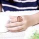 Wholesale Hot sale jewelry form China Trendy Rose Gold Geometric Ring  wedding jewelry TGGPR019 2 small