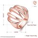 Wholesale Hot sale jewelry form China Trendy Rose Gold Geometric Ring  wedding jewelry TGGPR019 3 small