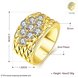 Wholesale Romantic 24K Gold Geometric White CZ Ring Luxury Full Diamond Fine Jewelry Wedding Anniversary Party for Girlfriend&Wife Gift TGGPR080 0 small