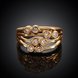 Wholesale Hot Trendy Wedding jewelry Romantic  24K Gold Round White CZ Ring TGGPR116 0 small