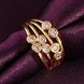 Wholesale Hot Trendy Wedding jewelry Romantic  24K Gold Round White CZ Ring TGGPR116 1 small