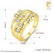 Wholesale Hot Trendy Wedding jewelry Romantic  24K Gold Round White CZ Ring TGGPR116 4 small