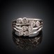 Wholesale Hot Trendy Wedding jewelry Romantic Platinum Round White CZ Ring   TGGPR128 0 small