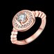 Wholesale Romantic Rose Gold Round White CZ Ring Luxury Full Diamond Fine Jewelry Wedding Anniversary Party for Girlfriend&Wife Gift TGGPR153 3 small