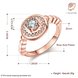 Wholesale Romantic Rose Gold Round White CZ Ring Luxury Full Diamond Fine Jewelry Wedding Anniversary Party for Girlfriend&Wife Gift TGGPR153 4 small