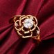 Wholesale Romantic 24K Gold Geometric White CZ Ring Luxury Diamond Fine Jewelry Wedding Anniversary Party for Girlfriend&Wife Gift TGGPR182 2 small