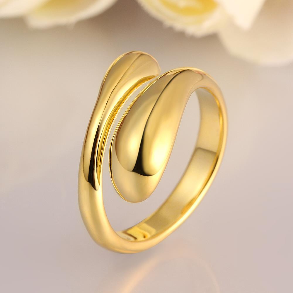 Wholesale Trendy  Vintage Exaggerated Personality Classic 24K Gold Geometric Ring TGGPR200 1