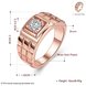 Wholesale Classic Rose Gold Geometric White CZ Ring  for Women Vintage Bridal Round Engagement Ring TGGPR027 2 small
