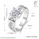 Wholesale Classic Platinum Geometric White CZ Ring for Women Vintage Bridal Round Engagement Ring TGGPR053 4 small