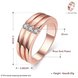Wholesale Classic Rose Gold Geometric White CZ Ring Engagement Ring For Women Gift TGGPR067 4 small