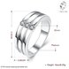 Wholesale Classic Platinum Geometric White CZ Ring for birthday and Engagement Ring For Women Gift TGGPR074 4 small