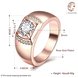 Wholesale Wedding Jewelry For Man and Women Classic Rose Gold Geometric White CZ Ring TGGPR088 3 small