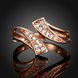 Wholesale Classic Rose Gold Geometric White CZ Ring Fine Hollow Crystal  Rings for Women Vintage Jewelry TGGPR123 1 small