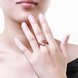 Wholesale Classic Rose Gold Geometric White CZ Ring Fine Hollow Crystal  Rings for Women Vintage Jewelry TGGPR123 2 small