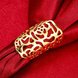 Wholesale Classic 24K Gold Geometric Ring  Hollow Ethnic Wedding Ring Vintage Jewelry TGGPR129 2 small