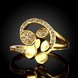 Wholesale Romantic 24K Gold Geometric White CZ Ring Luxury full Diamond Fine Jewelry Wedding Anniversary Party for Girlfriend&Wife Gift TGGPR196 0 small