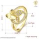 Wholesale Romantic 24K Gold Geometric White CZ Ring Luxury full Diamond Fine Jewelry Wedding Anniversary Party for Girlfriend&Wife Gift TGGPR196 1 small