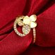 Wholesale Romantic 24K Gold Geometric White CZ Ring Luxury full Diamond Fine Jewelry Wedding Anniversary Party for Girlfriend&Wife Gift TGGPR196 2 small