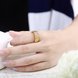 Wholesale Romantic 24K Gold Geometric White CZ Ring Luxury Full Diamond Fine Jewelry Wedding Anniversary Party for Girlfriend&Wife Gift TGGPR150 4 small
