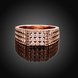 Wholesale Romantic  rose Gold Geometric White CZ Ring Luxury Full Diamond Fine Jewelry Wedding Anniversary Party for Girlfriend&Wife Gift TGGPR155 0 small