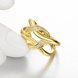 Wholesale New design creative diamond Romantic 24K Gold Geometric White CZ Ring TGGPR161 4 small
